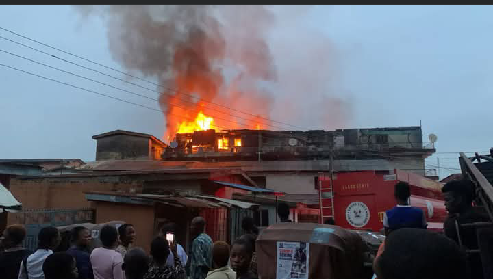 Electrical Surge Sparks Devastating Fire in Lagos Residential Building, Two Firefighters Hospitalised During Rescue Operation!