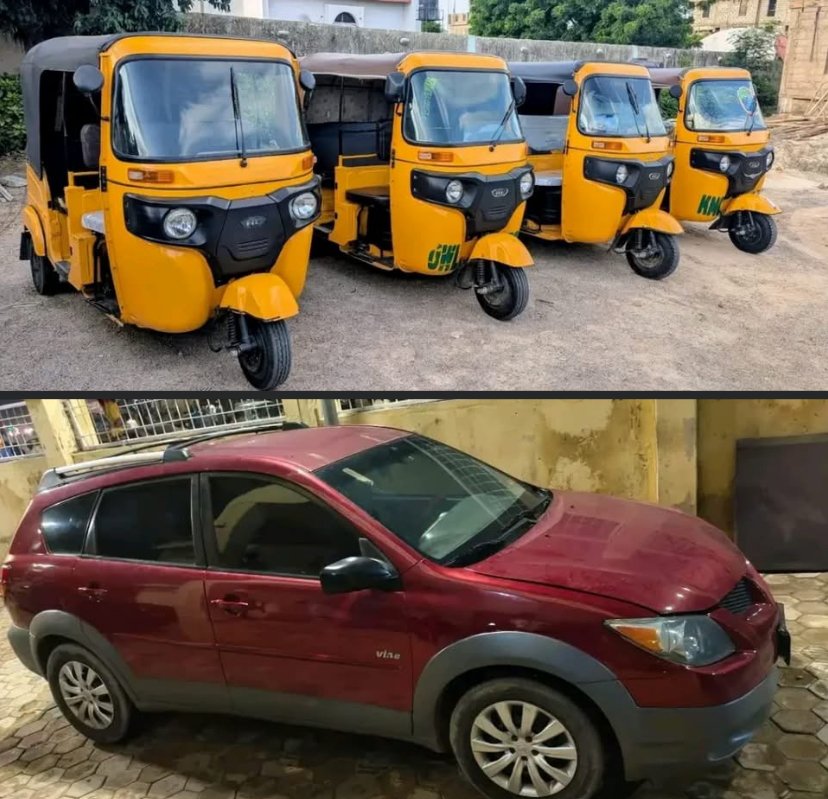 Kano Police Arrest Three Suspected Vehicle Thieves as Intelligence Operations Recover Stolen Tricycles, Pontiac!