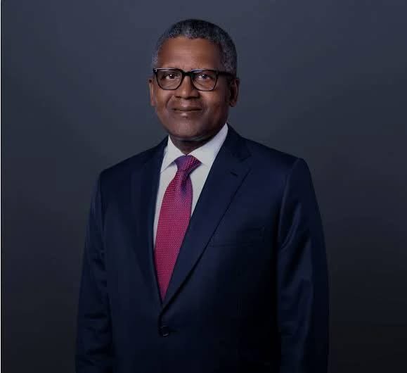 Aliko Dangote speaking about wealth creation and the Dangote Refinery IPO in Lagos.