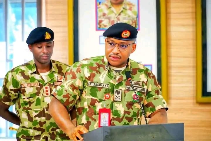 Major General Abubakar Abdulsalam, outgoing Operation Hadin Kai Theatre Commander, during Nigeria’s counter-terrorism operations in the North-East.