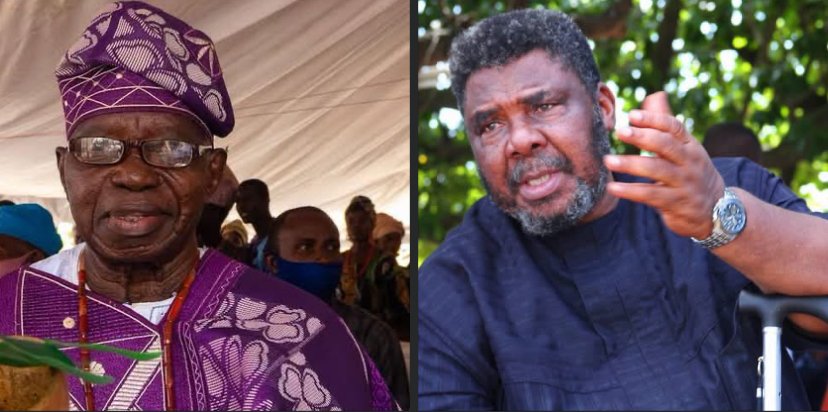 Lere Paimo and Pete Edochie, two veteran Nigerian actors whose careers span the development of Nigerian theatre and cinema.