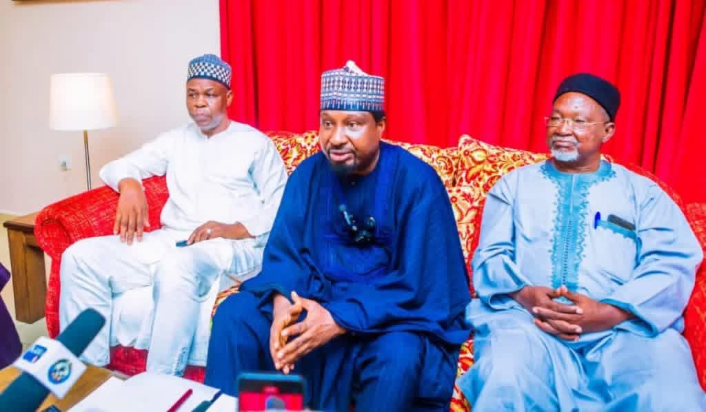 Deputy Senate President Jibrin Barau speaking during an APC political engagement ahead of Nigeria’s 2027 elections.