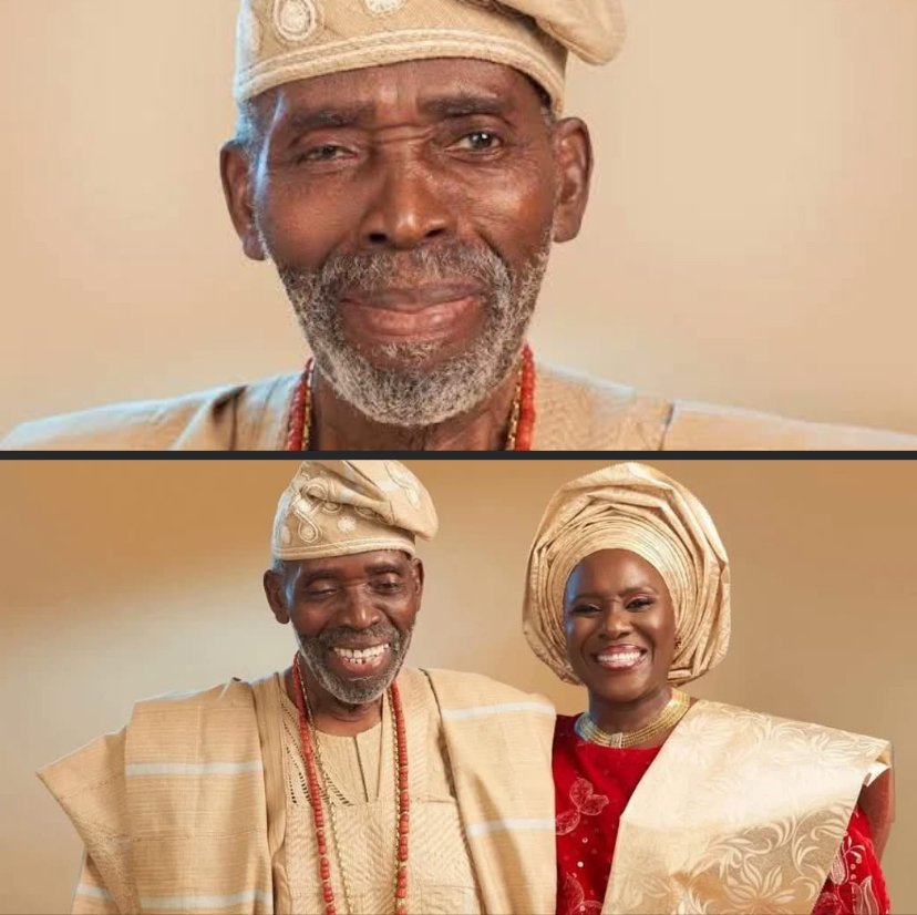 Veteran Nigerian actor Olu Jacobs with his wife Joke Silva during his later years in the Nigerian entertainment industry.