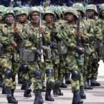 Nigerian Army troops conducting security operations under Operation FANSAN YAMMA in Nigeria’s North-West region.