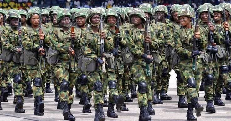 Nigerian Army troops conducting security operations under Operation FANSAN YAMMA in Nigeria’s North-West region.