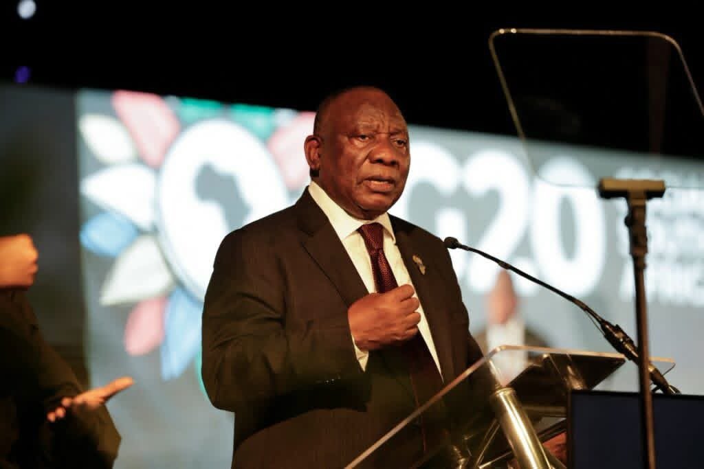 South African President Cyril Ramaphosa attending the 18th BRICS Summit in New Delhi before taking a temporary break from public engagements due to ill health.