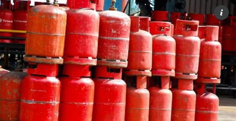 Cooking gas cylinders at a Nigerian LPG retail outlet as prices reach about ₦1,500 per kilogramme in some locations.