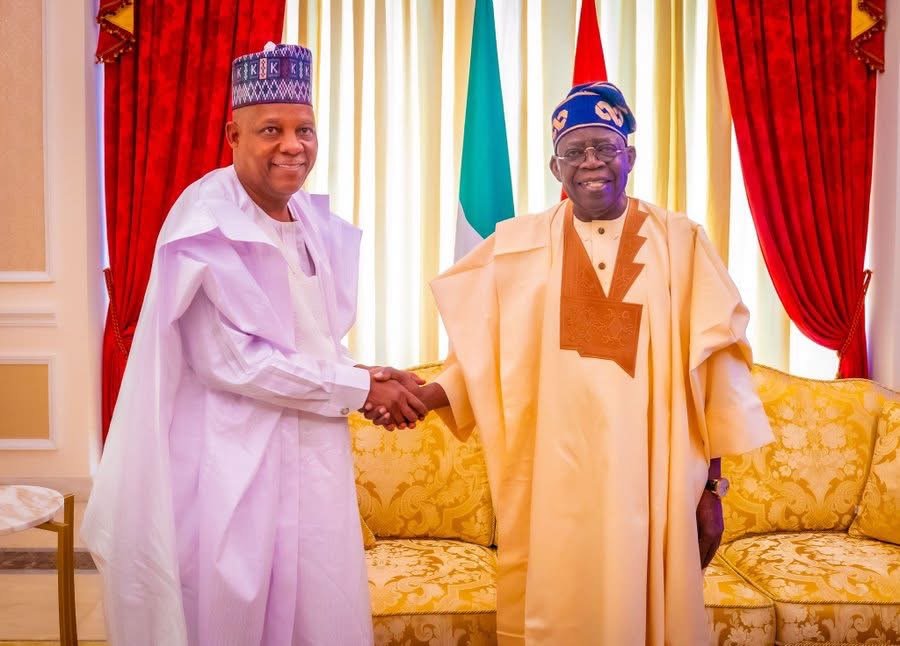 Vice President Kashim Shettima speaking in Ilorin during the turbaning of Kwara State Governor AbdulRahman AbdulRazaq.