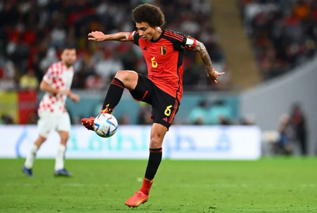 Belgium midfielder Axel Witsel during an international football match for the Belgian national team.