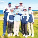 Five young Nigerian school golfers who represented Nigeria at the World Schools Golf Championship in St Andrews, Scotland.