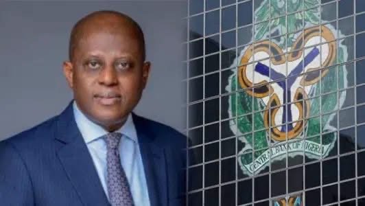 CBN Governor Olayemi Cardoso announcing a reduction in Nigeria’s Monetary Policy Rate to 23 per cent
