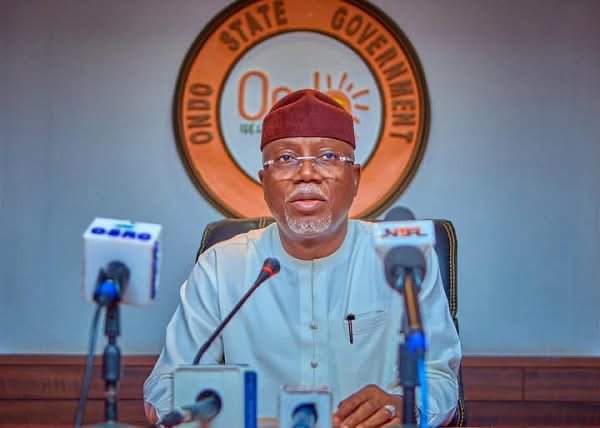 Ondo State Governor Lucky Aiyedatiwa speaking at the launch of the N400 million bursary and scholarship programme for 13,360 Ondo students in Akure.