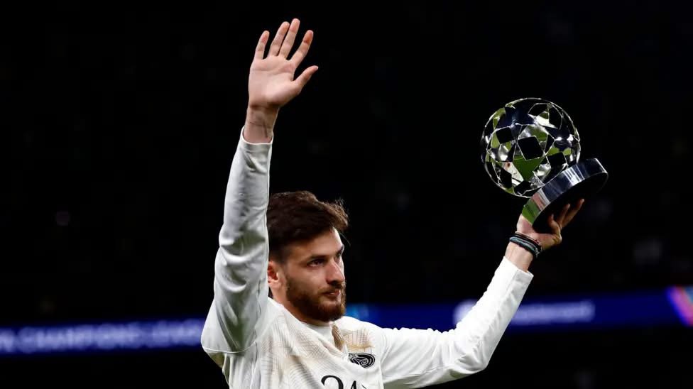 Khvicha Kvaratskhelia of Paris Saint-Germain during the 2026 Ballon d’Or nomination period.