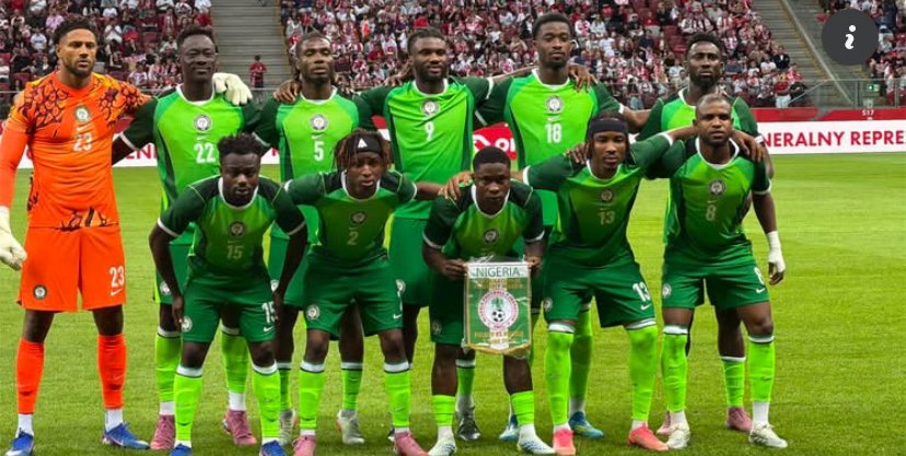 Nigeria Super Eagles players preparing for their AFCON 2027 qualifying match against Madagascar in Uyo.