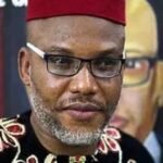 Nnamdi Kanu, leader of IPOB, whose 59th birthday was celebrated by his younger brother Emmanuel Kanu amid his ongoing appeal against a life sentence.