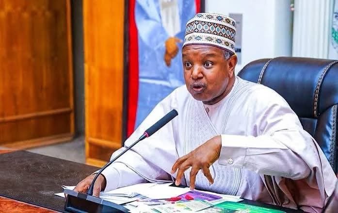 Nigeria’s Minister of Budget and Economic Planning Abubakar Atiku Bagudu speaking during a national budget oversight workshop in Abuja.