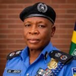 Yobe State Police Command officers during a security operation following the arrest of 240 suspects linked to murder, rape, kidnapping and armed robbery.