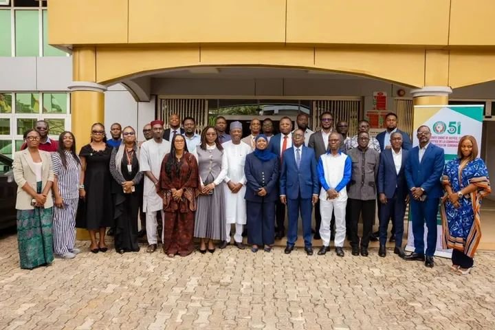 ECOWAS Court President Ricardo Gonçalves urges West African journalists to promote compliance with court judgments during a training in Abuja.