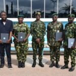 Nigerian Army 1 Division honours four retiring personnel at a send-off ceremony in Kaduna.