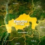 Enugu State local government election polling unit with voters and electoral officials during voting.