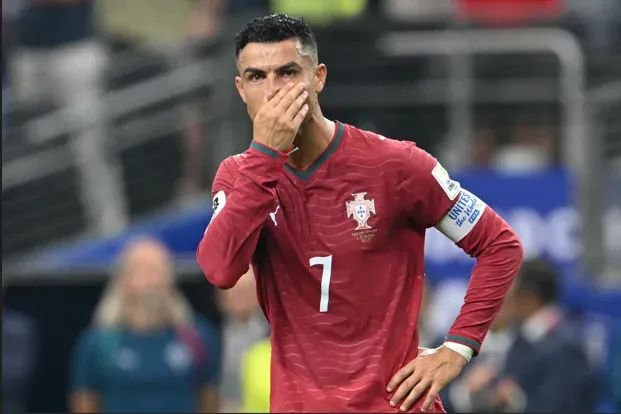 Cristiano Ronaldo during Portugal national team training ahead of the UEFA Nations League match against Denmark.