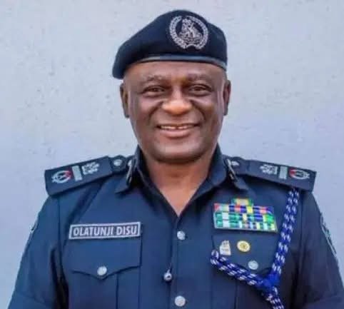 Inspector-General of Police Olatunji Disu addressing senior Nigeria Police Force officers during an official engagement in Abuja.