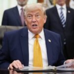 US President Donald Trump speaking during an official White House engagement as his administration intensifies efforts against fraud.