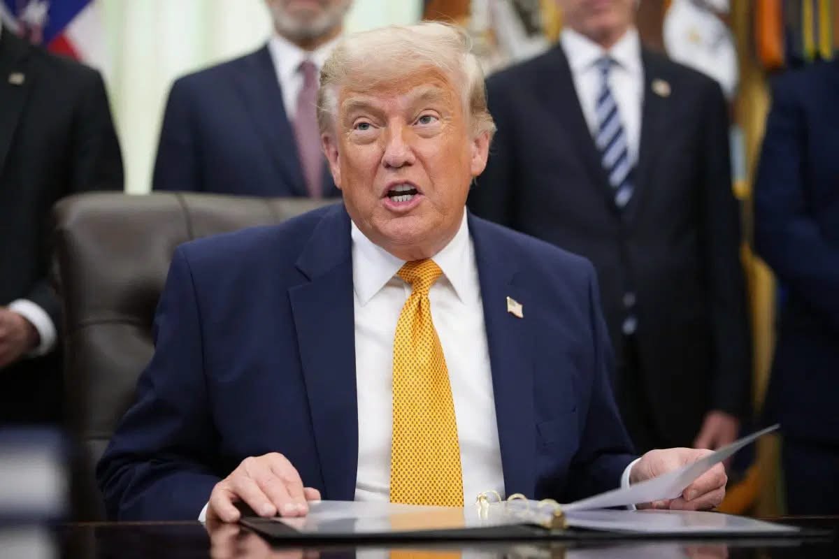 US President Donald Trump speaking during an official White House engagement as his administration intensifies efforts against fraud.