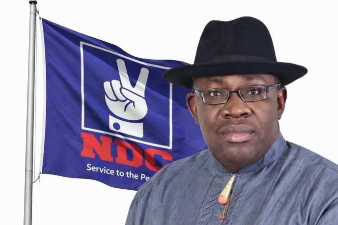 NDC National Leader Seriake Dickson at a party engagement as the opposition party denies allegations of a secret APC deal to undermine Peter Obi and Rabiu Kwankwaso.
