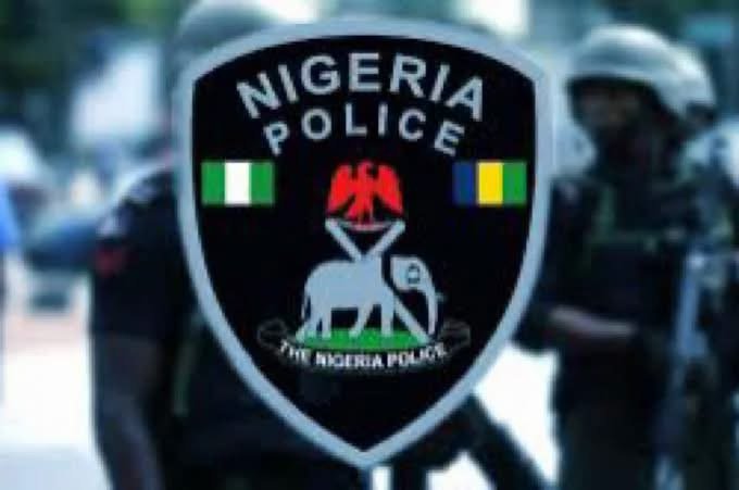 Nigerian police officers conducting security operations in a rural community in Sokoto State amid concerns over bandit attacks.