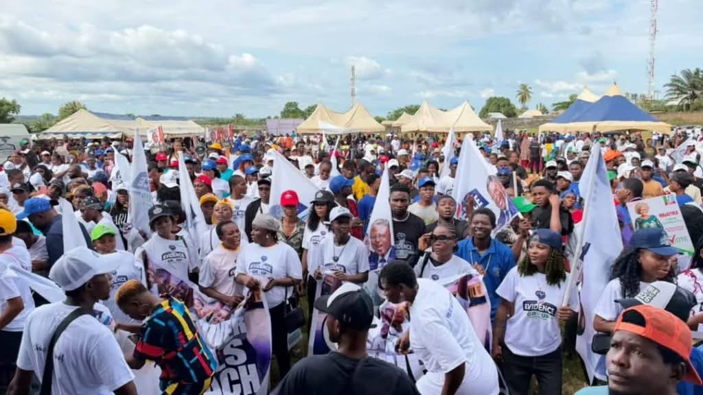 Cross River State youth political coordinators at an inauguration event in Calabar where a coalition endorsed President Bola Tinubu and Governor Bassey Otu for second terms in 2027.