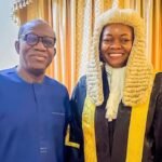 Olamide Mojigbotoluwa Ehinfun-Adekunle, the lawyer recognised as Nigeria’s youngest female Senior Advocate of Nigeria at 40, congratulated by former Ekiti Governor Kayode Fayemi.