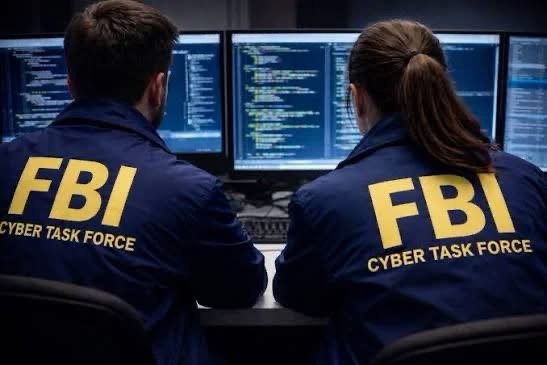 Electronic devices seized during an international cybercrime investigation targeting suspected online fraud networks in Nigeria.