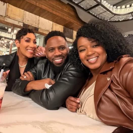 Israel Ford with Lydia Ford and Shakayla Ford during a church announcement about their polygynous marriage in Ohio.