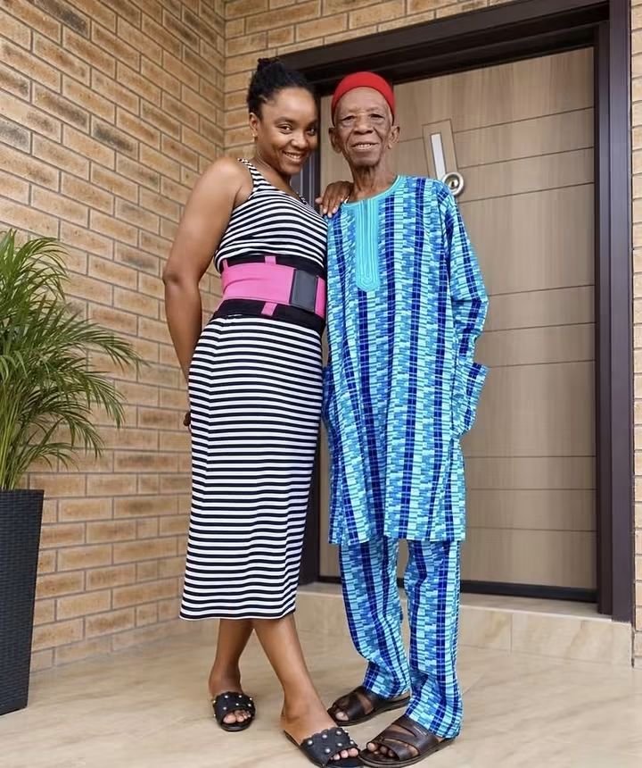 Chioma Chukwuka-Akpotha mourning the death of her father, Leonard Ndukaife Chukwuka.