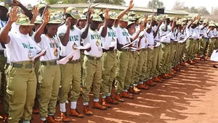 Jigawa NYSC Coordinator Muhammad Baba addressing corps members during an orientation programme in Jigawa State.